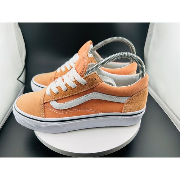 Vans Old Skool Shoes Peach/White Canvas Skate Sneakers 508357 Sz 4 - Picture 6 of 6